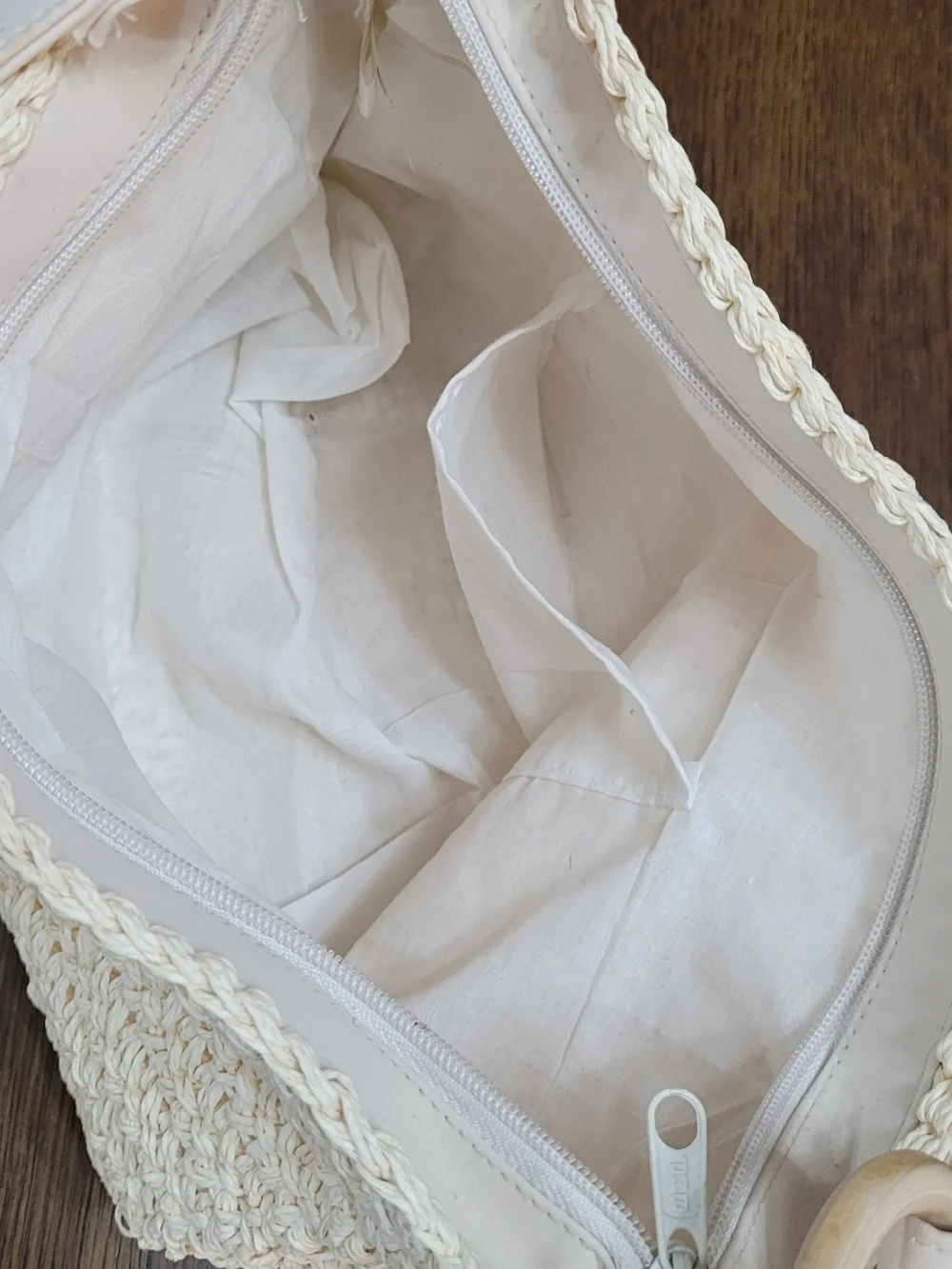 Boho Woven Crochet Crossbody Bag in Cream